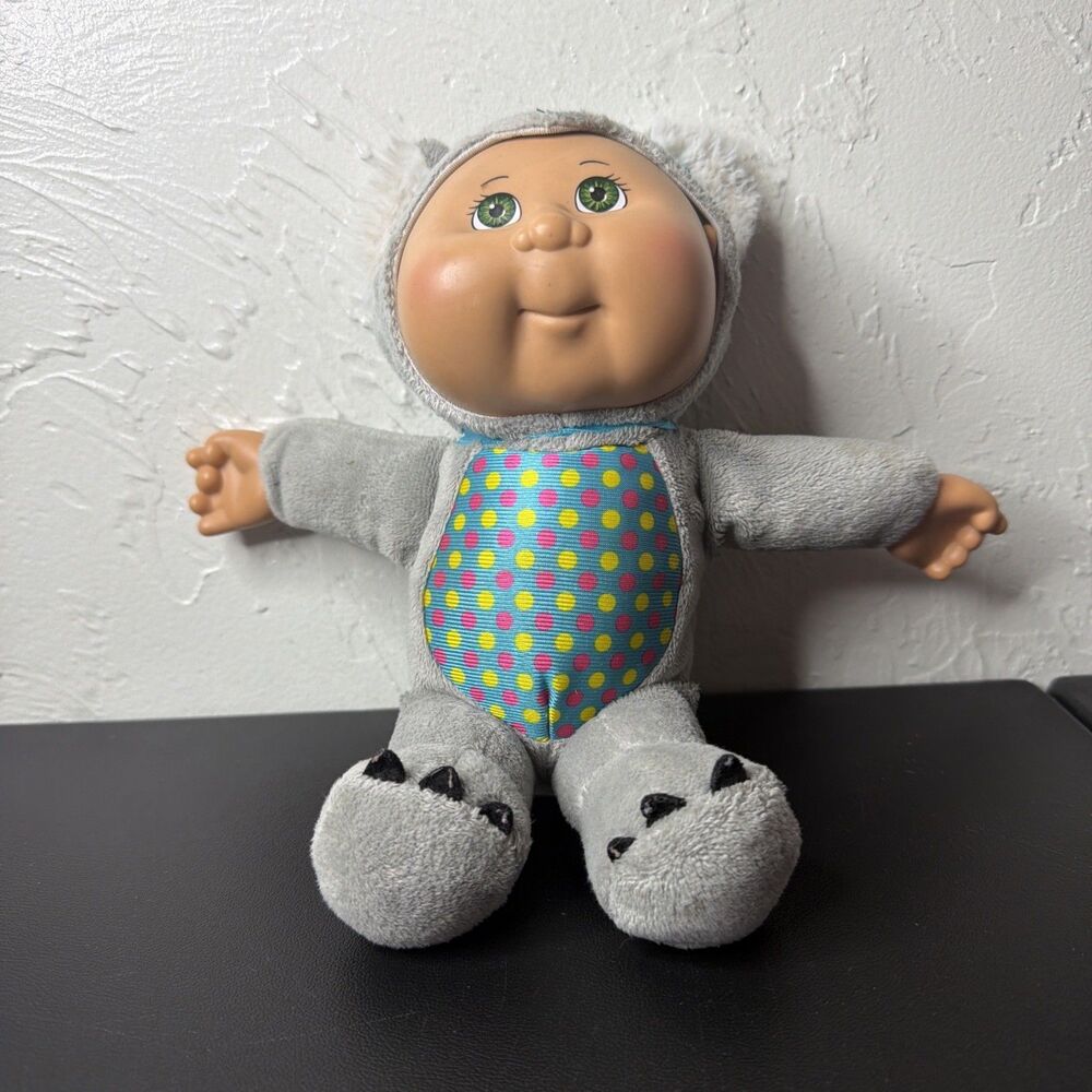 Cabbage patch kids plush doll koala outfit 7” sitting